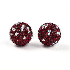 Polymer Clay Pave Rhinestone Beads&nbsp;RB-T018-01E
