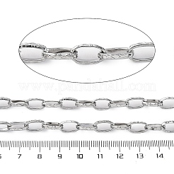 304 Stainless Steel Textured Cable Chains&nbsp;STAS-P386-10P