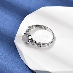 Natural Gemstone Finger Rings&nbsp;RJEW-A084-04P