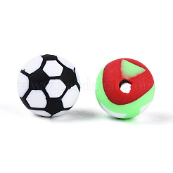 Sports Theme Handmade Polymer Clay Beads&nbsp;CLAY-T022-17M