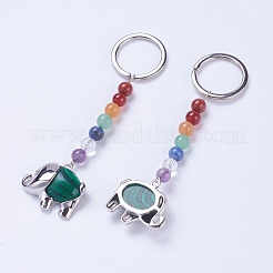Synthetic Malachite Chakra Keychain&nbsp;KEYC-P040-E02