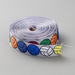 9M Sport Theme Heat Transfer Polyester Grosgrain Ribbons&nbsp;OCOR-WH20005-27C