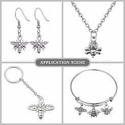 100Pcs 10 Style Tibetan Style Alloy Pendants&nbsp;TIBEP-CJ0001-76