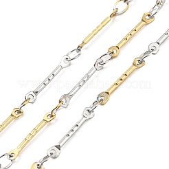 Ion Plating(IP) 304 Stainless Steel Textured Bar Link Chains&nbsp;CHS-M005-05GP