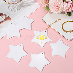 12Pcs Porcelain Heat Transfer Sublimation Blank Pendant Decorations&nbsp;AJEW-SP0002-19B