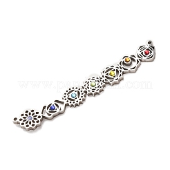Chakra 304 Stainless Steel Big Pendants&nbsp;STAS-F367-15A-P