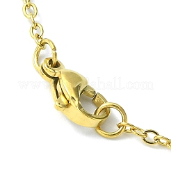 Saint Patrick's Day Clover Natural Malaysia Jade Pendant Necklace with 304 Stainless Steel Chains&nbsp;X-NJEW-JN04417