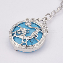 Synthetic Turquoise Keychain&nbsp;KEYC-P041-C013