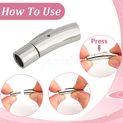 8Pcs 4 Styles Stainless Steel Bayonet Clasps&nbsp;STAS-DR0001-15P