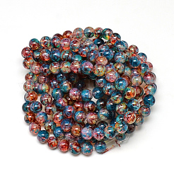Baking Paint Glass Beads Strands&nbsp;DGLA-Q023-6mm-DB60-01