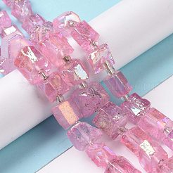 Electroplated Natural Quartz Beads Strands&nbsp;G-G767-02-09