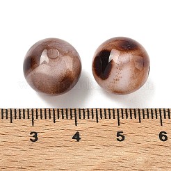 Opaque Acrylic Imitation Leopard Print Beads&nbsp;X-OACR-B052-10