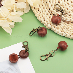 Wood Apple Box Jewelry Pendant Decoration&nbsp;HJEW-AB00424