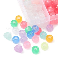 200Pcs 10 Colors Transparent & Luminous Plastic Beads&nbsp;KY-YW0001-50