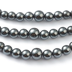 Non-Magnetic Synthetic Hematite & Turquoise Beades 3 Layer Necklaces&nbsp;NJEW-J058-01A-03