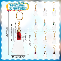 Trumpet Shape Transparent Blank Acrylic Keychain&nbsp;KEYC-AB00057