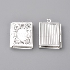 Brass Locket Pendants&nbsp;FIND-WH0110-162S