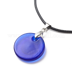 3Pcs 3 Size Lampwork Evil Eye Pendant Necklaces Set with Waxed Cords for Women&nbsp;NJEW-JN03954