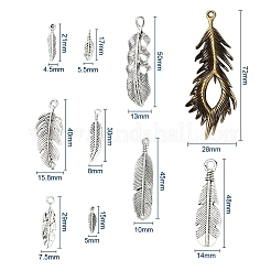 20Pcs 10 Style Tibetan Style Alloy Pendant&nbsp;TIBEP-YW0001-32