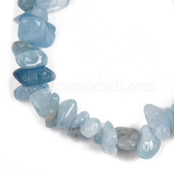 Unisex Chip Natural Aquamarine Beaded Stretch Bracelets&nbsp;BJEW-S143-33