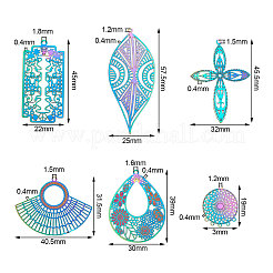 PVD Vacuum Plating 201 Stainless Steel Filigree Pendants&nbsp;STAS-CJ0001-73