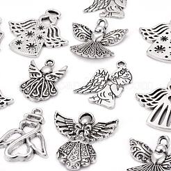 80Pcs 8 Styles Tibetan Style Alloy Pendants&nbsp;TIBEP-LS0001-07