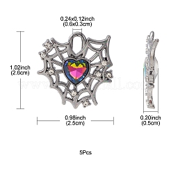 Rack Plating Alloy Glass Pendants&nbsp;FIND-YW0001-87