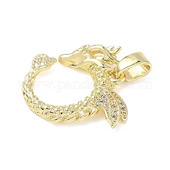 Brass Micro Pave Cubic Zirconia Pendants&nbsp;ZIRC-I356-18G
