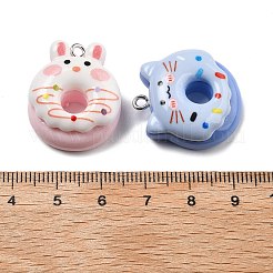 Cute Animal Theme Opaque Resin Pendants&nbsp;RESI-S020-01P