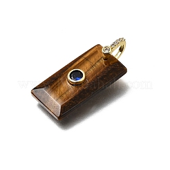 Natural Tiger Eye Pendants&nbsp;GG-CBA7610-05G-06