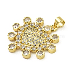 Rack Plating Brass Pave Cubic Zirconia Pendants&nbsp;KK-U029-07G