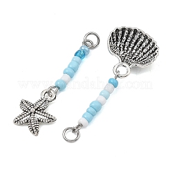 14Pcs 7 Styles Tibetan Style Alloy Pendants&nbsp;PALLOY-JF05666