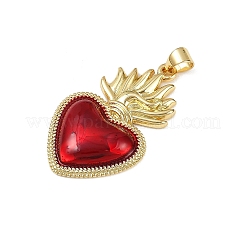 Brass Enamel Pendants&nbsp;KK-R230-08G-03