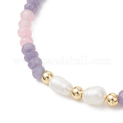 Dyed Natural Malaysia Jade & Natural Cultured Freshwater Pearl Beaded Bracelets for Women&nbsp;BJEW-JB13154
