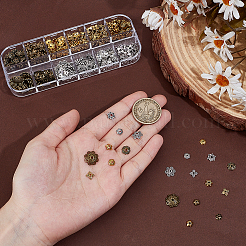 400Pcs 12 Styles Tibetan Style Bead Caps&nbsp;TIBEB-PH0005-41