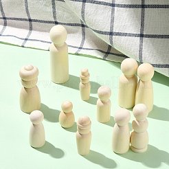 29Pcs 29 Styles Unfinished Schima Wood Puppet&nbsp;WOOD-CJ0002-53