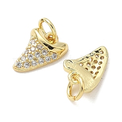 Brass Micro Pave Cubic Zirconia Pendants&nbsp;X-KK-Z120-28G