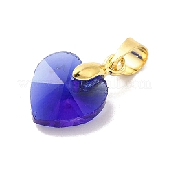 Brass Glass Pendants&nbsp;KK-Z073-14G-02