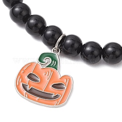 2Pcs Halloween Alloy Enamel Charm Bracelets&nbsp;BJEW-JB12011
