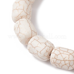 Synthetical Turquoise Beads Stretch Bracelets for Men&nbsp;NJEW-JB12198