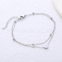 Small Unique Design Double Layer Heart Bracelet Elegant Simple Fashion for Women&nbsp;VX9541