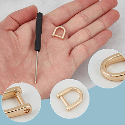 16Pcs 4 Colors Zinc Alloy D-Ring Suspension Clasps with Screw Shackle&nbsp;PURS-DR0001-01