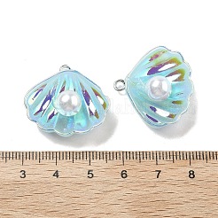 Resin Imitation Pearl Iridescent Pendants&nbsp;RESI-I062-01E