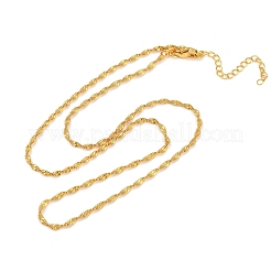 2MM Brass Singapore Chain Necklaces for Men Women&nbsp;NJEW-L012-02G