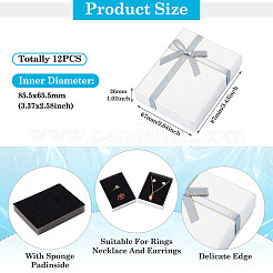 Rectangle Paper Jewelry Set Storage Boxes with Bowknot&nbsp;X1-CON-TAC0014-04G