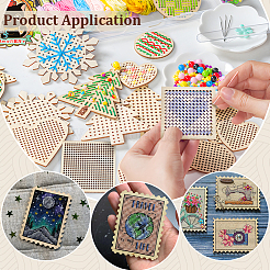 8Pcs 4 Styles Wood Embroidery Board&nbsp;DIY-BC0014-92