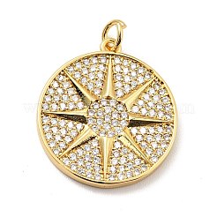 Brass Micro Pave Cubic Zirconia Pendants&nbsp;KK-E015-20G
