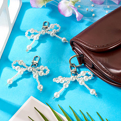 4Pcs ABS Plastic Imitation Pearl Pendant Decorations&nbsp;AJEW-TA0002-26