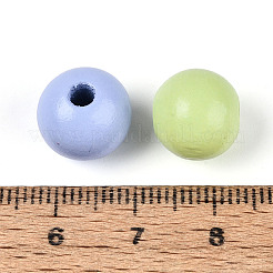 Easter Spray Painted Schima Wood Beads&nbsp;WOOD-T033-03M-02