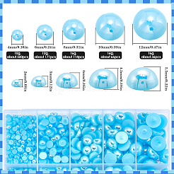 70G  5 Styles ABS Plastic Imitation Pearl Cabochons&nbsp;OACR-SC0001-45F